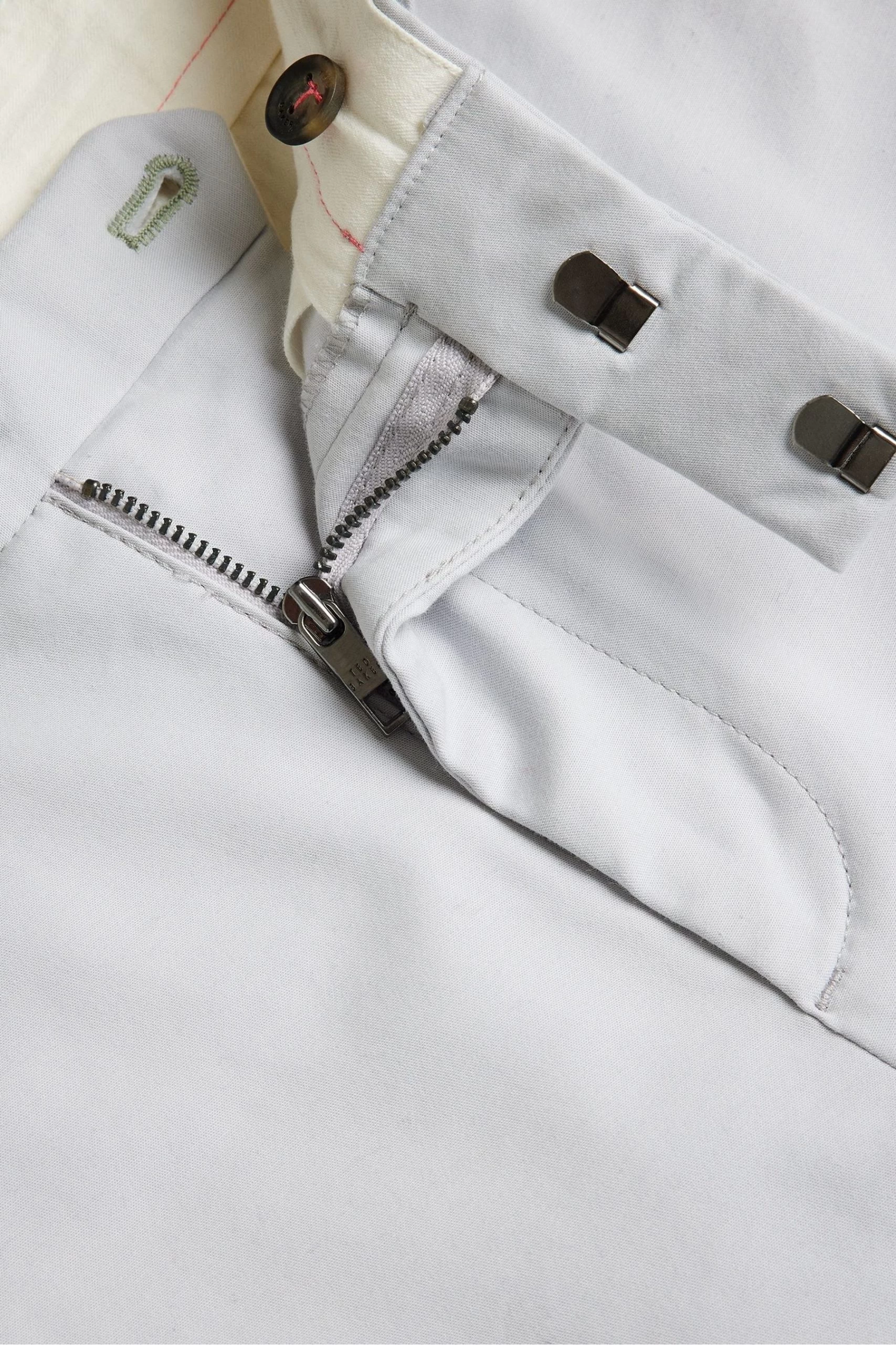 Ted Baker Grey Lenard Slim Fit Smart Cotton Stretch Chinos 6 Ted Baker Grey Lenard Slim Fit Smart Cotton Stretch Chinos - Image 4