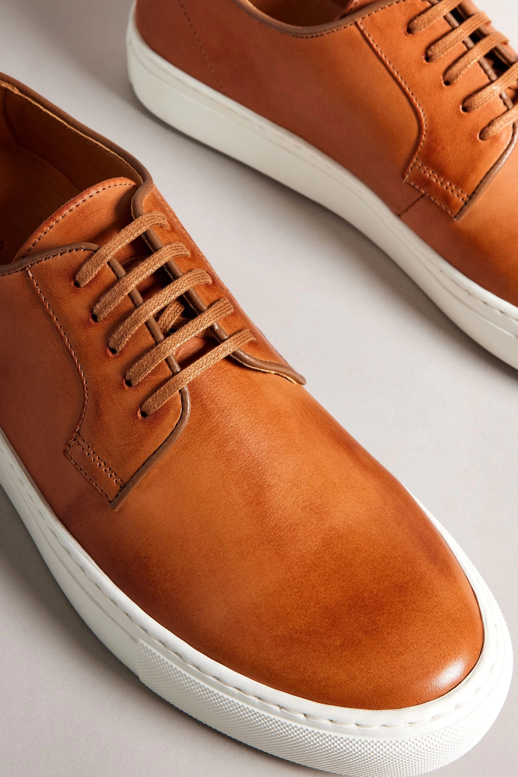 Ted Baker Natural Kantenb Tan Leather Derby Hybrid Shoes 4 Ted Baker Natural Kantenb Tan Leather Derby Hybrid Shoes - Image 2