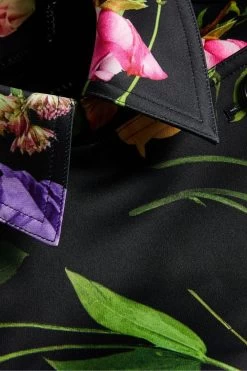 Ted Baker Moiraa Printed Double Breasted Black Trench Coat 14 Ted Baker Moiraa Printed Double Breasted Black Trench Coat -Ted Baker Shop 693927s6