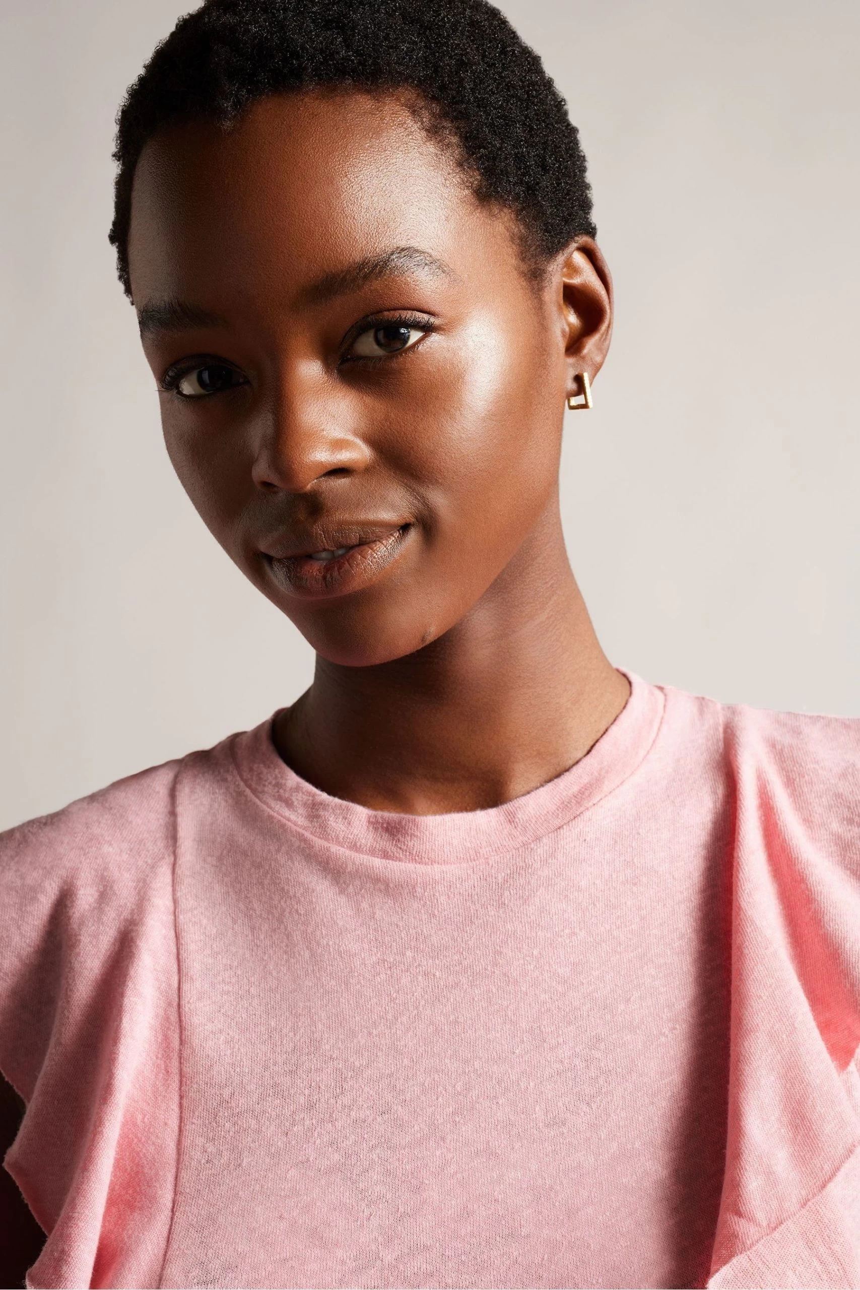 Ted Baker Pink Kathley Frill Linen Vest 5 Ted Baker Pink Kathley Frill Linen Vest - Image 3