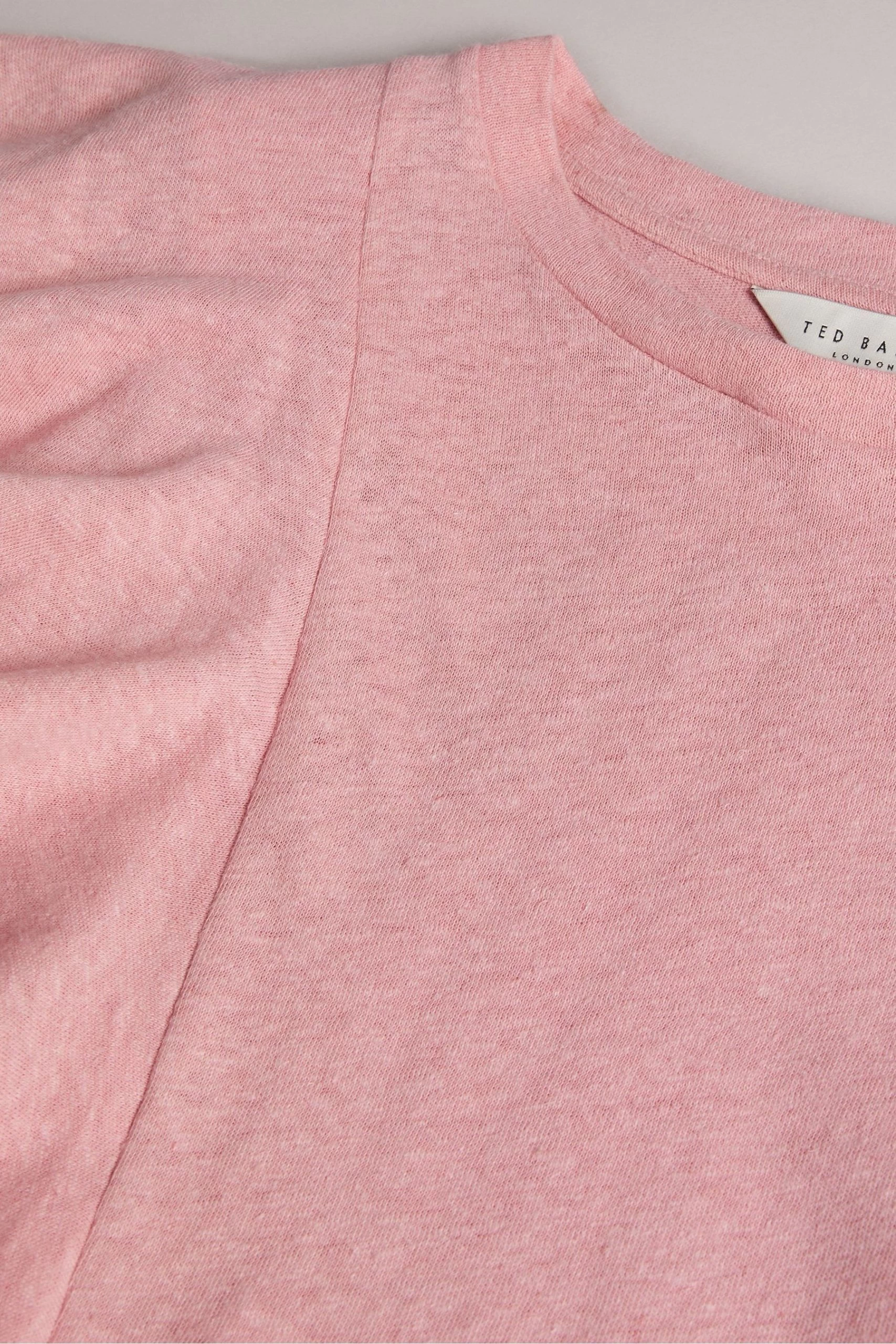 Ted Baker Pink Kathley Frill Linen Vest 8 Ted Baker Pink Kathley Frill Linen Vest - Image 6