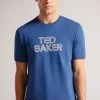 Ted Baker Blue Kenedy Short Sleeved Regular Fit Branded T-Shirt 2 Ted Baker Blue Kenedy Short Sleeved Regular Fit Branded T-Shirt -Ted Baker Shop 702220s
