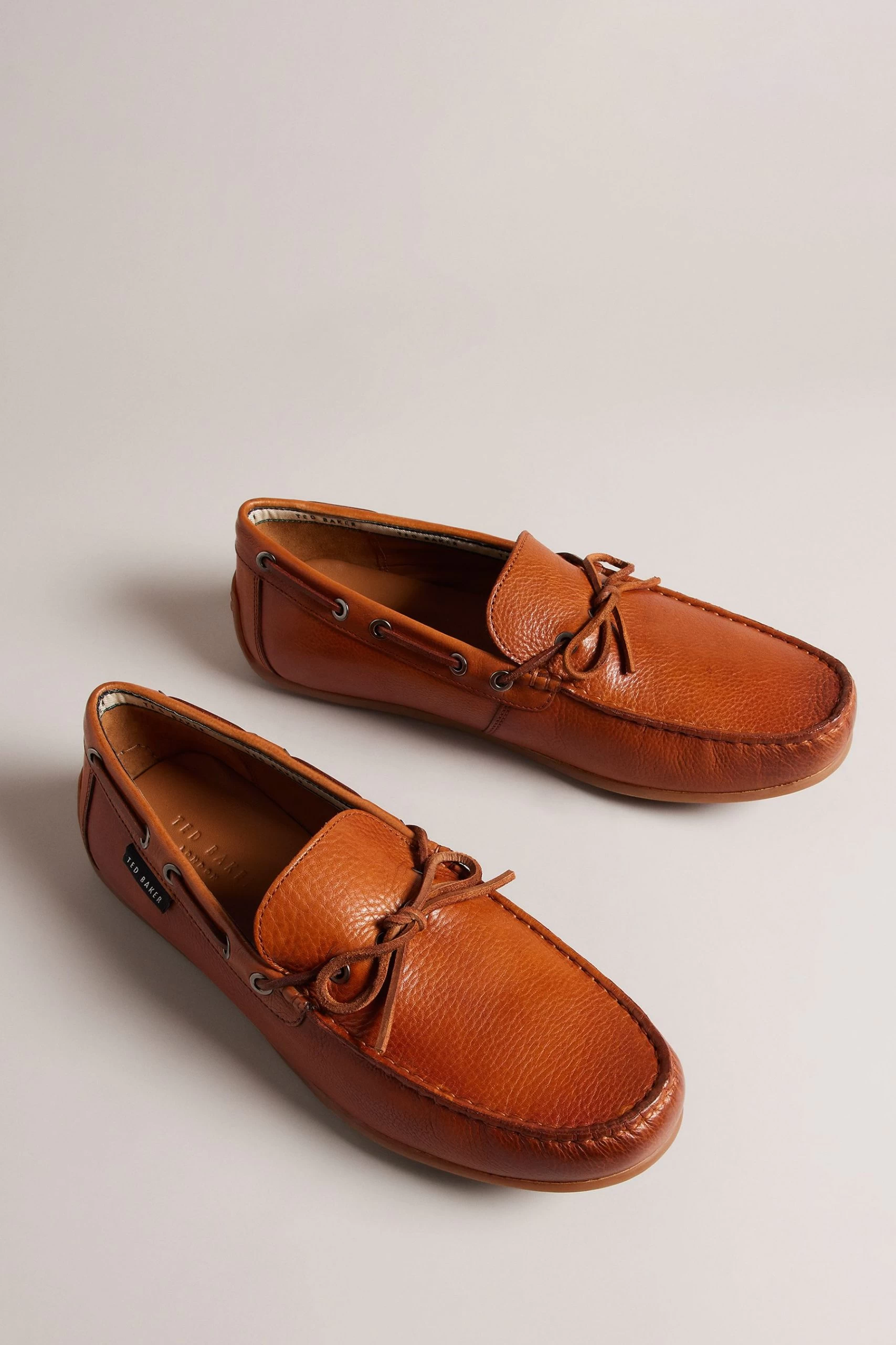 Ted Baker Kenneyp Natural Pebble Leather Casual Driver Shoes 4 Ted Baker Kenneyp Natural Pebble Leather Casual Driver Shoes - Image 2