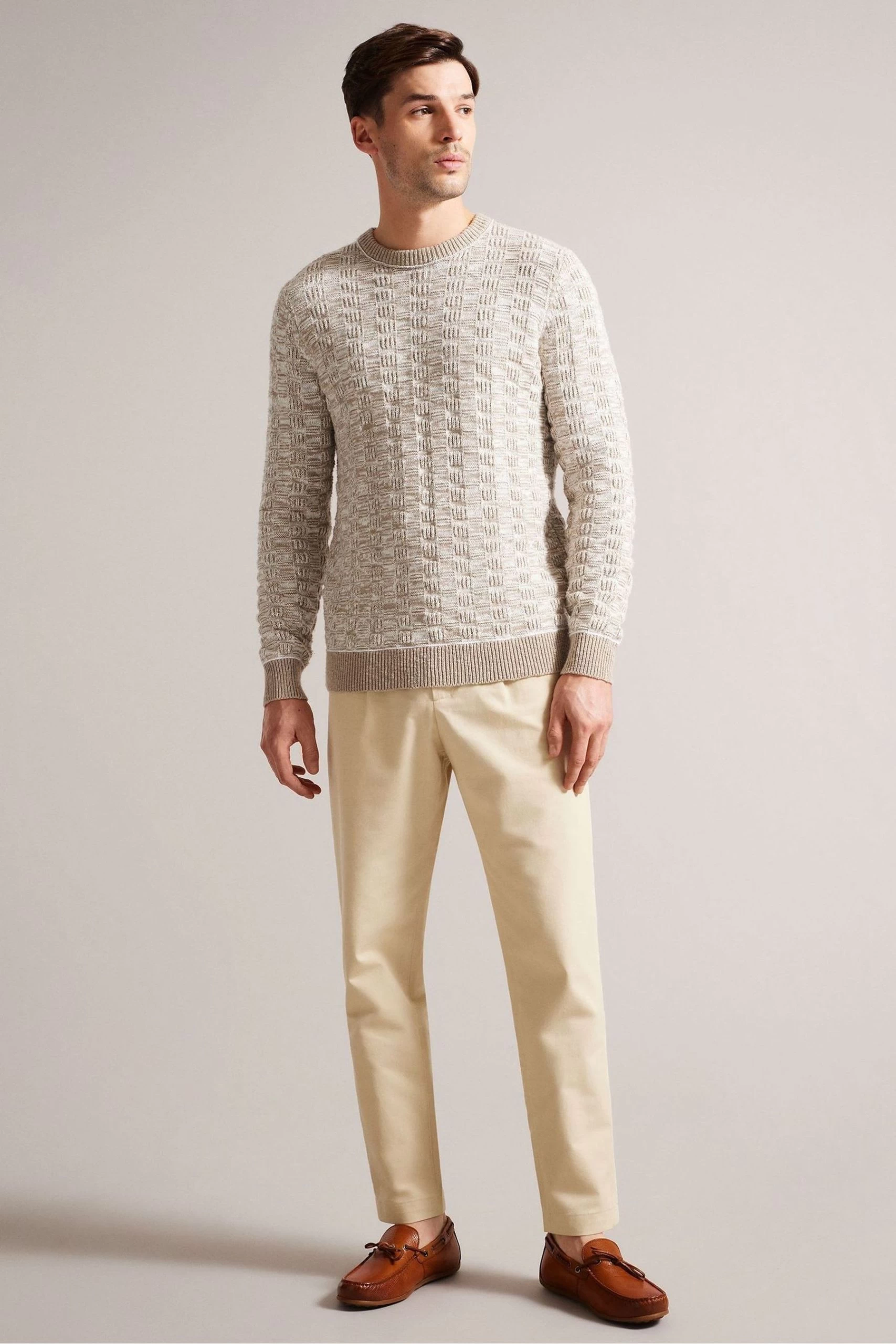 Ted Baker Kenneyp Natural Pebble Leather Casual Driver Shoes 7 Ted Baker Kenneyp Natural Pebble Leather Casual Driver Shoes - Image 5