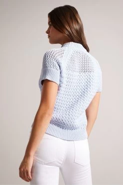 Ted Baker Blue Stena Baby Basket Stitch Tank 7 Ted Baker Blue Stena Baby Basket Stitch Tank -Ted Baker Shop 721087s2