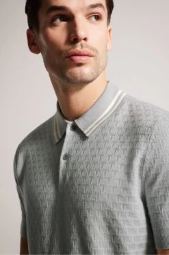 Ted Baker Mahana Light Grey Ss Regular T Stitched Polo Shirt 10 Ted Baker Mahana Light Grey Ss Regular T Stitched Polo Shirt -Ted Baker Shop 759170s4