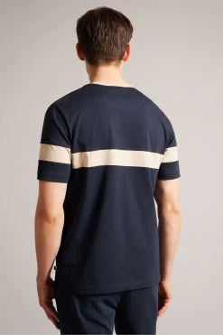 Ted Baker Blue Trez Short Sleeved Regular Colour Block T-Shirt 8 Ted Baker Blue Trez Short Sleeved Regular Colour Block T-Shirt -Ted Baker Shop 760722s2