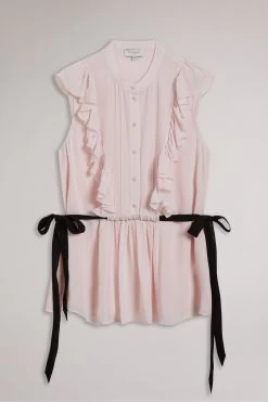 Ted Baker Evalie Nude Sleeveless Frilled Top 13 Ted Baker Evalie Nude Sleeveless Frilled Top -Ted Baker Shop 771398s5