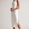 Ted Baker Polyan Stitch Detailed Bodycon White Dress -Ted Baker Shop 789422s