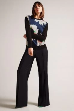 Ted Baker Blue Marola Woven Front Easy Fit Sweater 11 Ted Baker Blue Marola Woven Front Easy Fit Sweater -Ted Baker Shop 793764s3