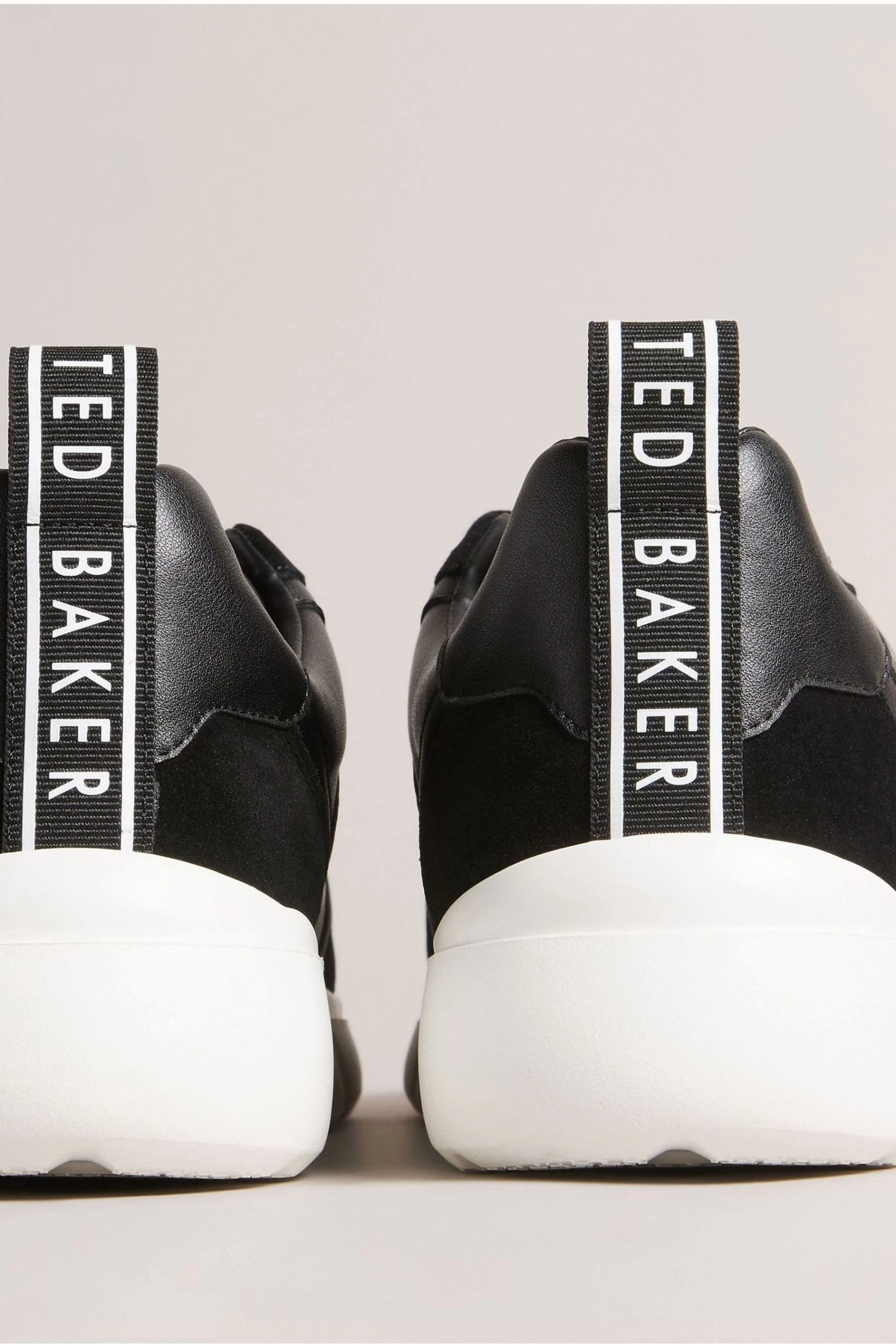 Ted Baker Cecylew Black Webbing Leather And Suede Sneakers 4 Ted Baker Cecylew Black Webbing Leather And Suede Sneakers - Image 2