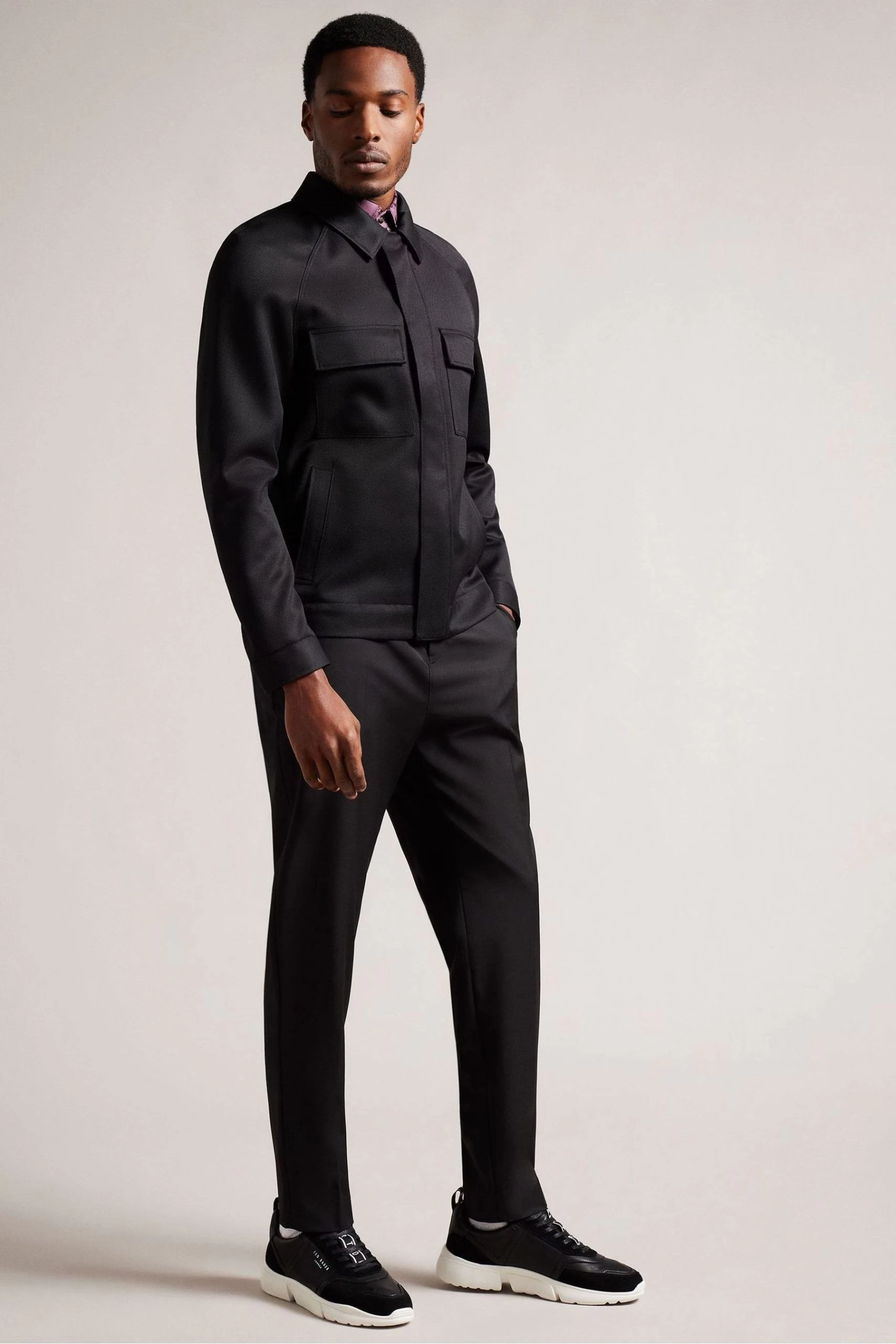 Ted Baker Cecylew Black Webbing Leather And Suede Sneakers 5 Ted Baker Cecylew Black Webbing Leather And Suede Sneakers - Image 3