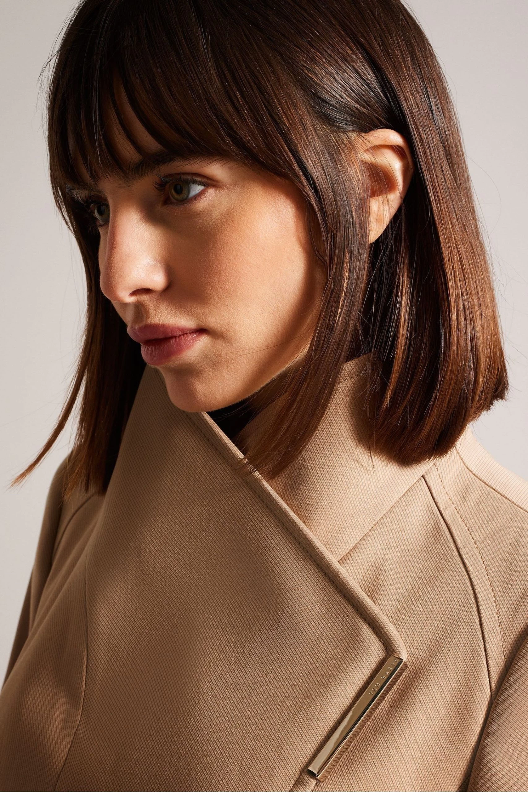 Ted Baker Rosiaas Brown Hip Length Wrap Trench Coat 5 Ted Baker Rosiaas Brown Hip Length Wrap Trench Coat - Image 3