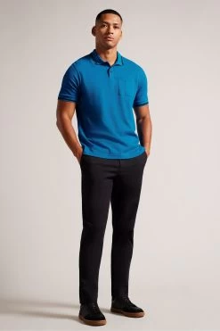 Ted Baker Blue Short Sleeves Regular Polo Shirt With T-Pocket 11 Ted Baker Blue Short Sleeves Regular Polo Shirt With T-Pocket -Ted Baker Shop 809213s3