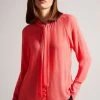 Ted Baker Pink Julinaa Rouleaux Trim Detail Blouse 1 Ted Baker Pink Julinaa Rouleaux Trim Detail Blouse -Ted Baker Shop 814600s