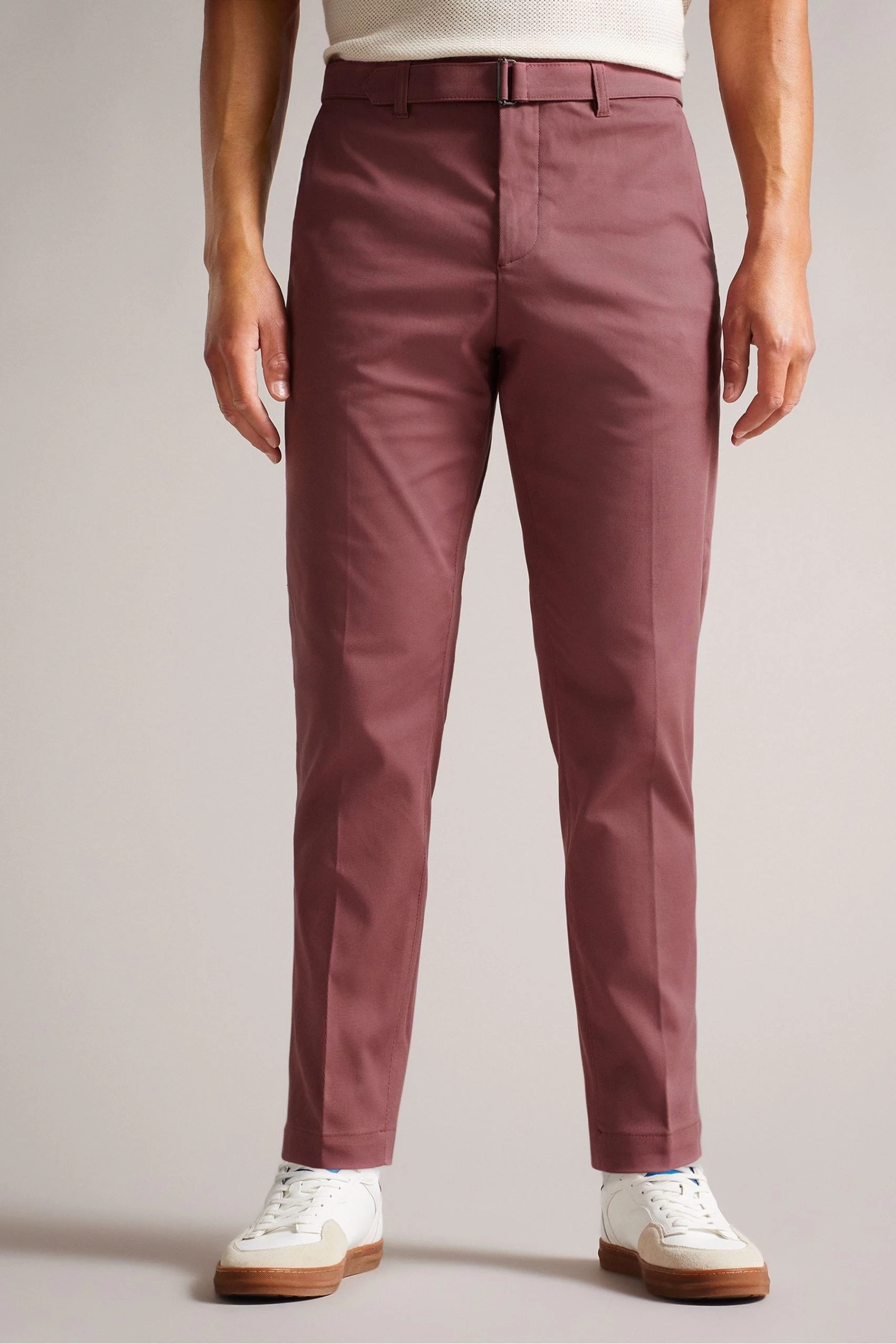 Ted Baker Red Quarts Halden Tapered Fit Chinos 3 Ted Baker Red Quarts Halden Tapered Fit Chinos