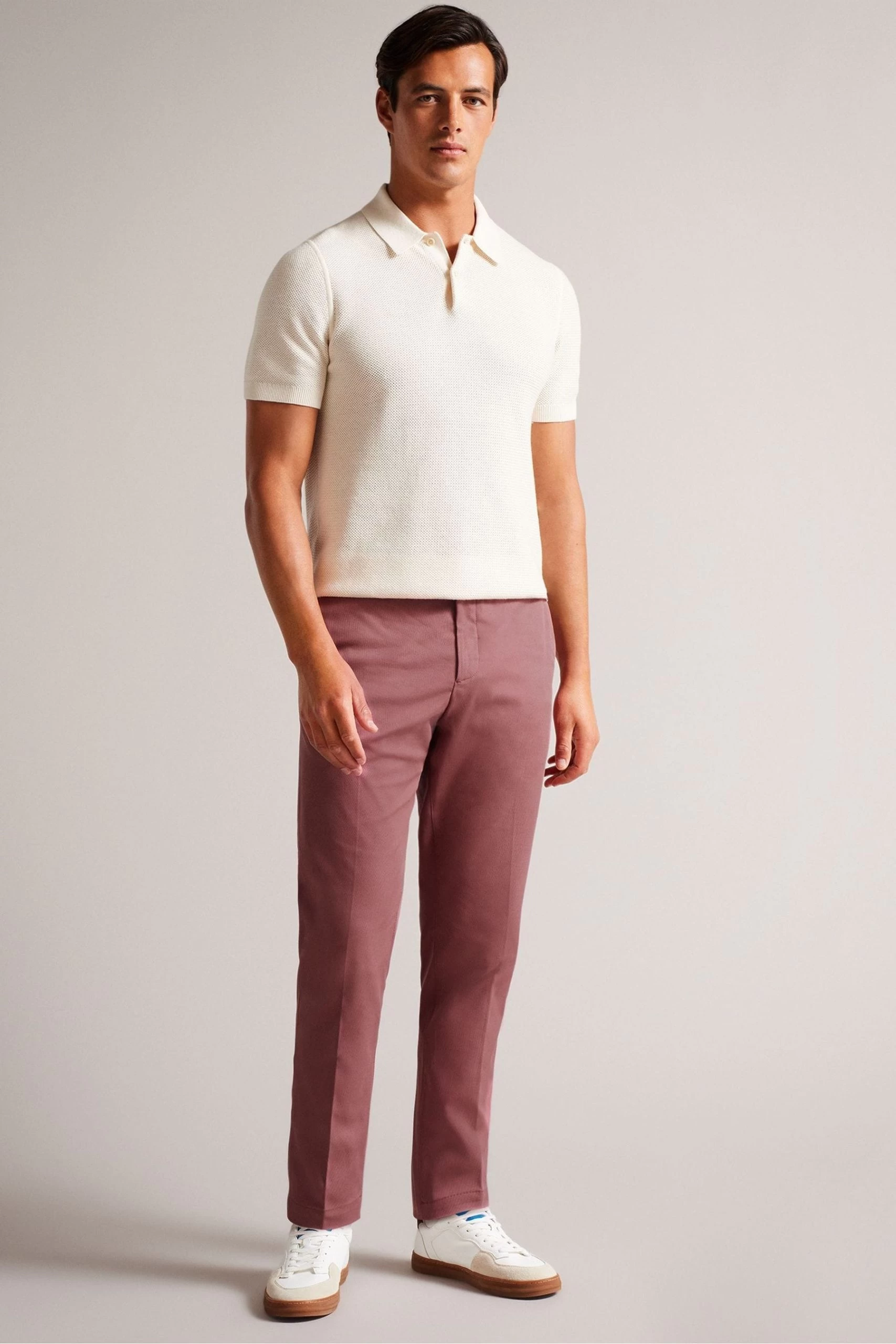 Ted Baker Red Quarts Halden Tapered Fit Chinos 5 Ted Baker Red Quarts Halden Tapered Fit Chinos - Image 3