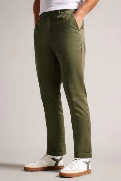 Ted Baker Green Luciant Slim Fit Twill Trousers