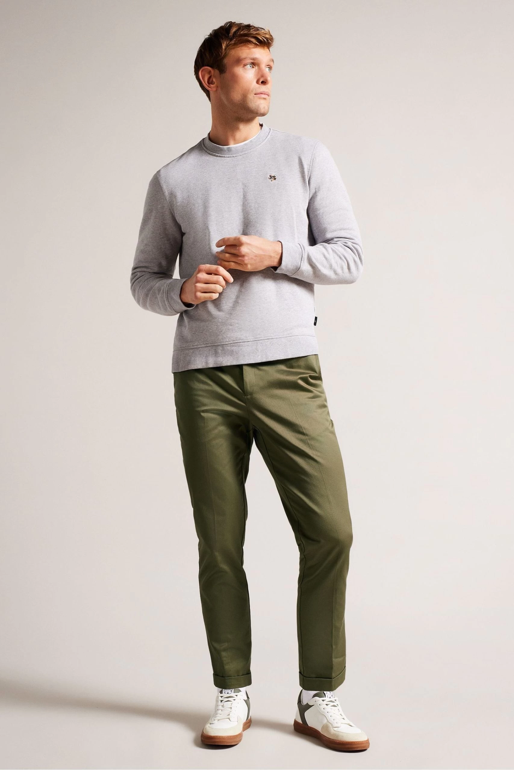 Ted Baker Green Luciant Slim Fit Twill Trousers 5 Ted Baker Green Luciant Slim Fit Twill Trousers - Image 3