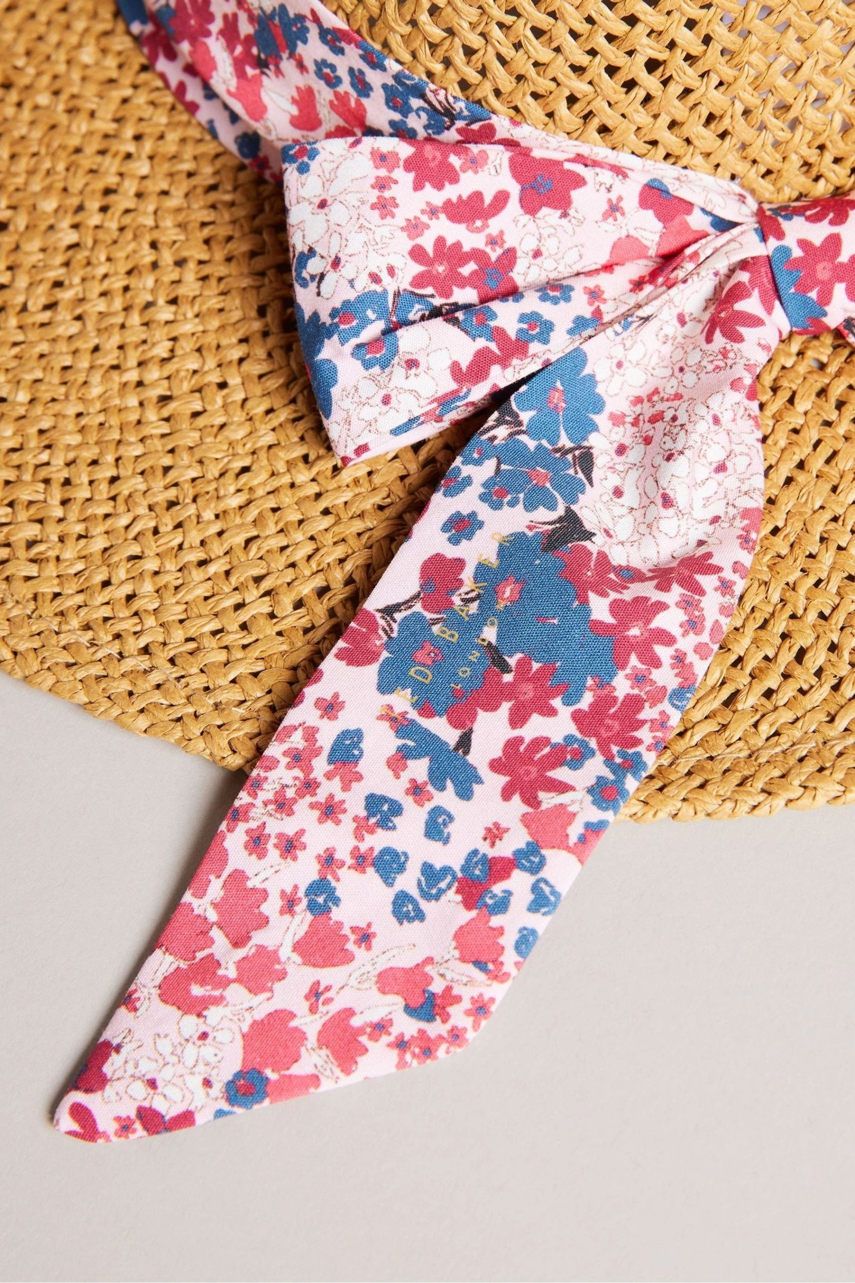 Ted Baker Natural Clairi Printed Brim Straw Hat 5 Ted Baker Natural Clairi Printed Brim Straw Hat - Image 3