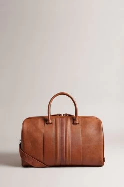 Ted Baker Evyday Tan Striped Pu Brown Holdall