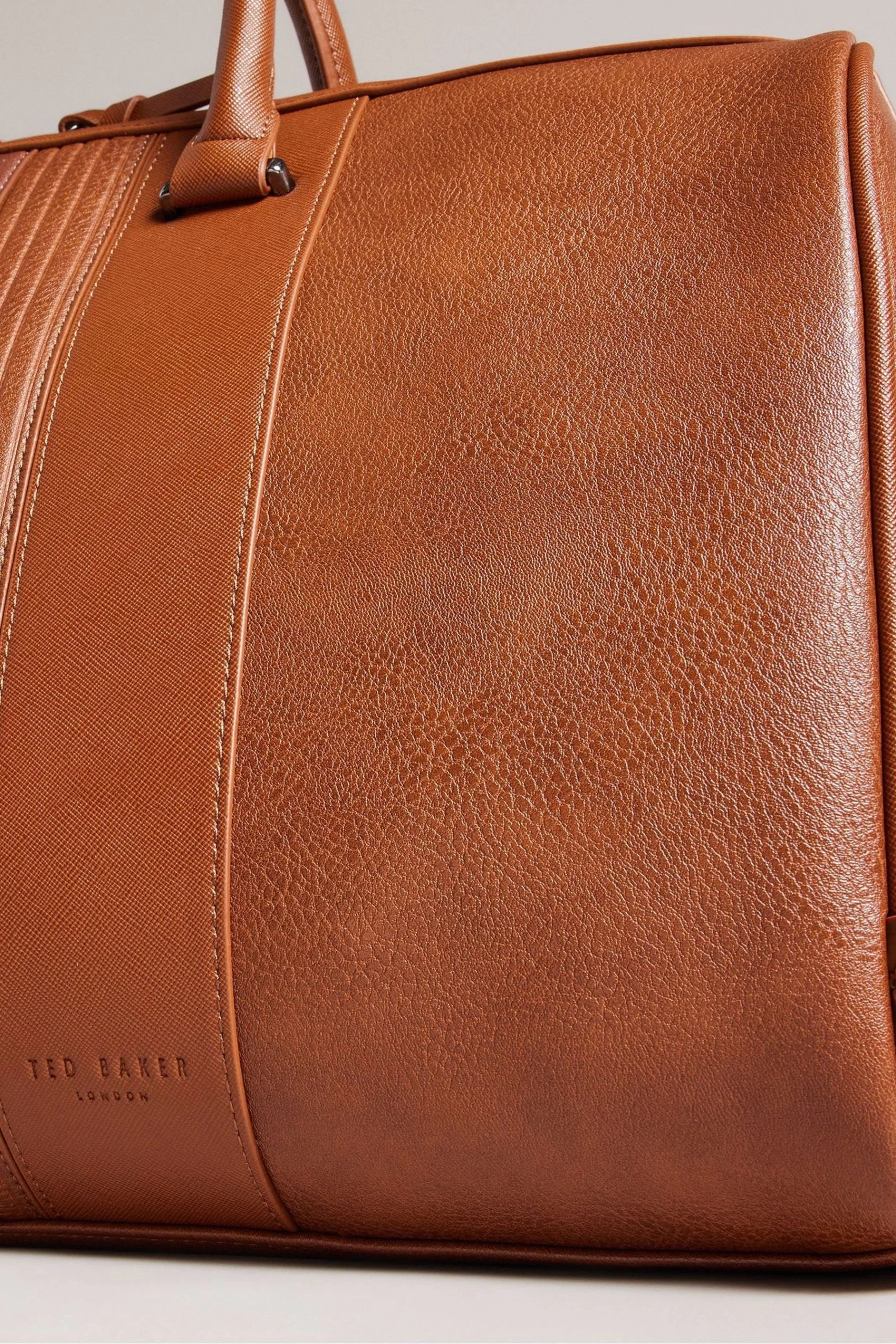Ted Baker Evyday Tan Striped Pu Brown Holdall 5 Ted Baker Evyday Tan Striped Pu Brown Holdall - Image 3