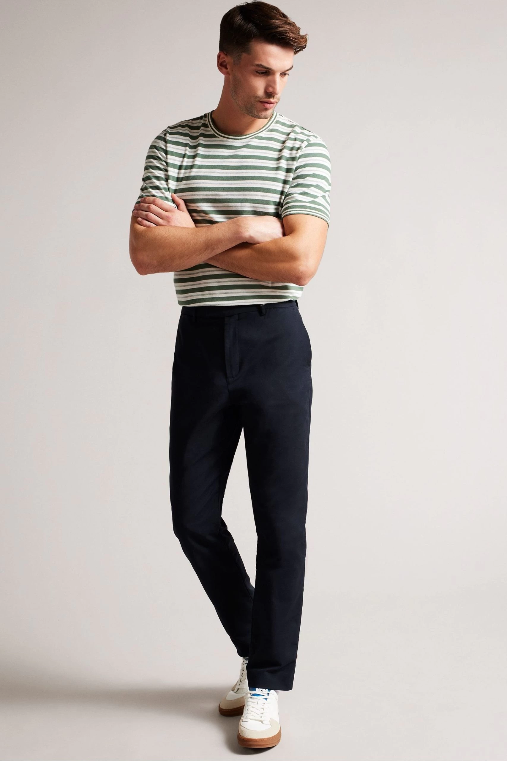 Ted Baker Blue Lenard Navy Slim Fit Smart Cotton Stretch Chinos 5 Ted Baker Blue Lenard Navy Slim Fit Smart Cotton Stretch Chinos - Image 3