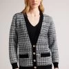 Ted Baker Cream Carmein Check Easy Fit Cardigan 1 Ted Baker Cream Carmein Check Easy Fit Cardigan -Ted Baker Shop 865774s