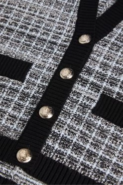 Ted Baker Cream Carmein Check Easy Fit Cardigan -Ted Baker Shop 865774s7