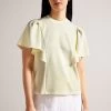 Ted Baker Yellow Boxy T-Shirt With Angel Sleeves 1 Ted Baker Yellow Boxy T-Shirt With Angel Sleeves -Ted Baker Shop 874494s