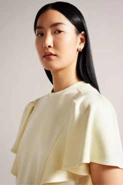 Ted Baker Yellow Boxy T-Shirt With Angel Sleeves 10 Ted Baker Yellow Boxy T-Shirt With Angel Sleeves -Ted Baker Shop 874494s4