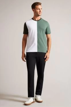 Ted Baker Green Ramin Green Short Sleeved Vertical Colour Block T-Shirt 9 Ted Baker Green Ramin Green Short Sleeved Vertical Colour Block T-Shirt -Ted Baker Shop 874942s3