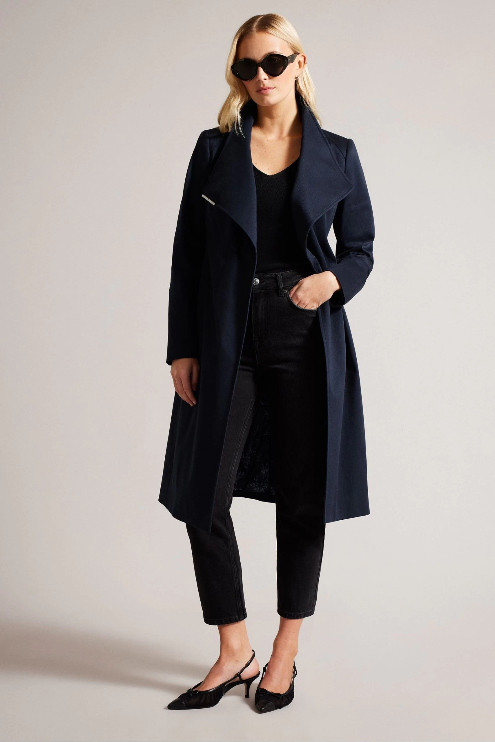 Ted Baker Blue Rosina Midi Length Wrap Trench Coat 4 Ted Baker Blue Rosina Midi Length Wrap Trench Coat - Image 2