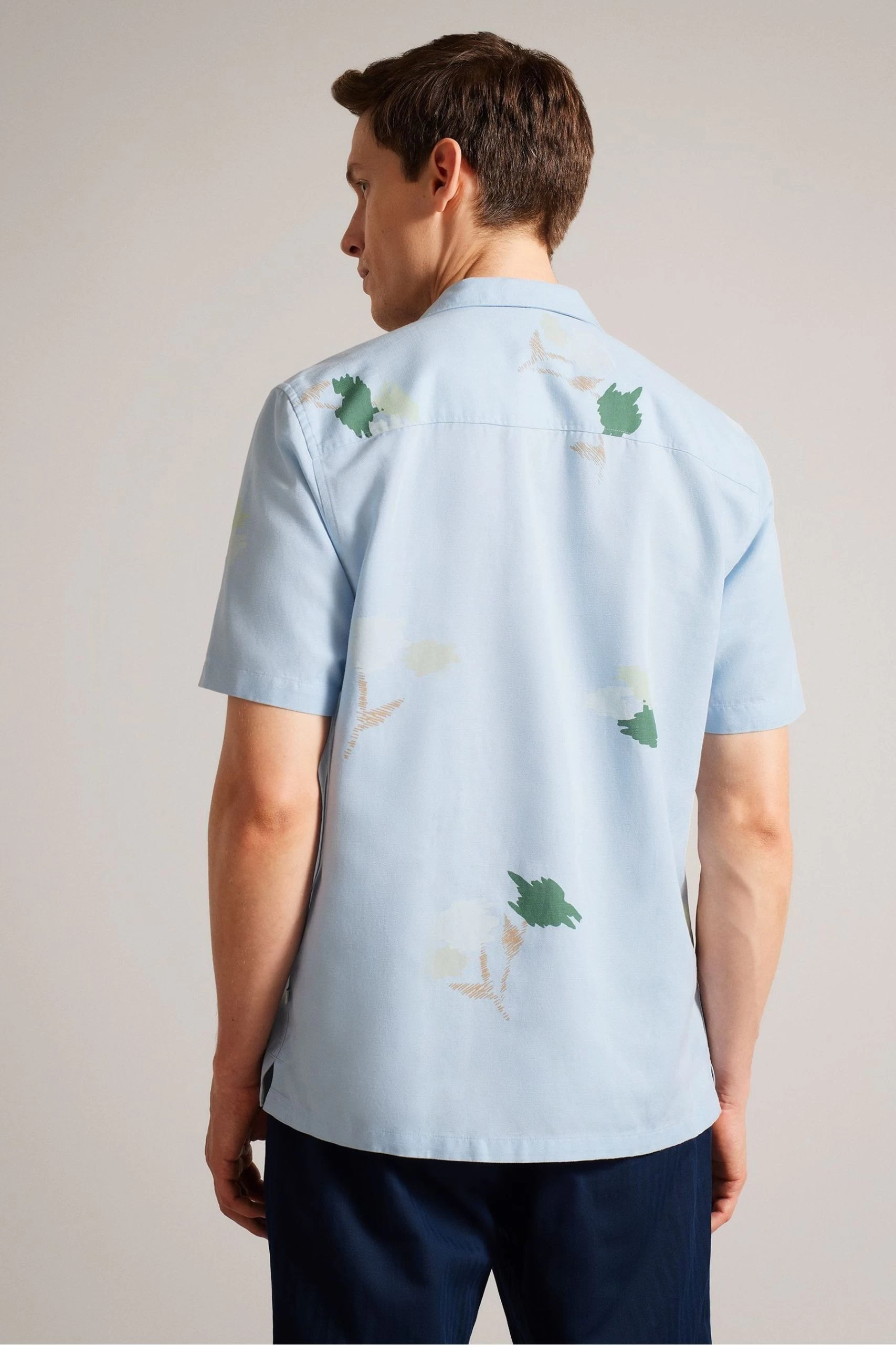 Ted Baker Blue Neele Short Sleeve Abstract Floral Shirts 4 Ted Baker Blue Neele Short Sleeve Abstract Floral Shirts - Image 2