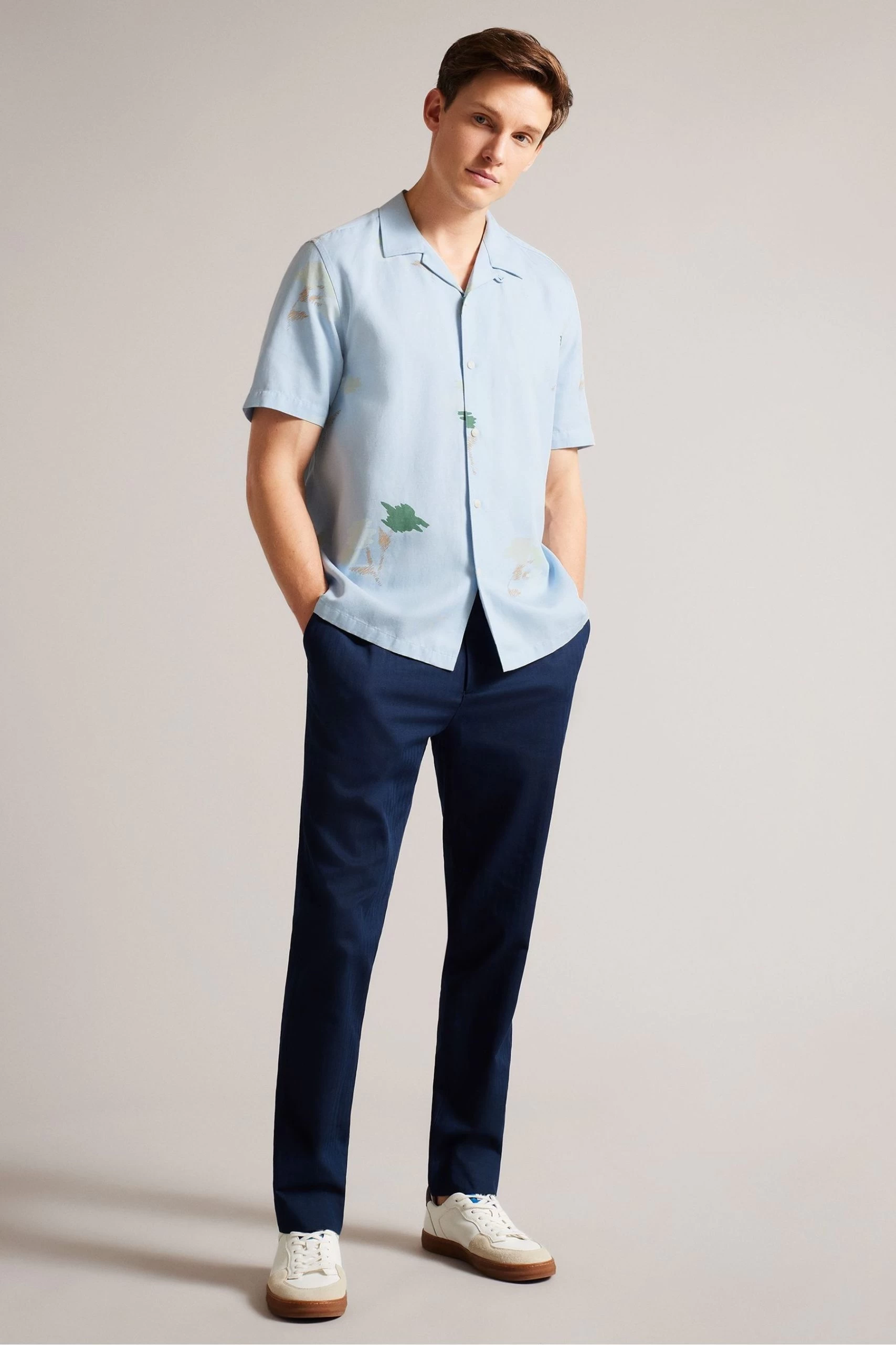 Ted Baker Blue Neele Short Sleeve Abstract Floral Shirts 5 Ted Baker Blue Neele Short Sleeve Abstract Floral Shirts - Image 3