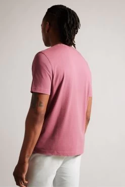Ted Baker Pink Tywinn Short Sleeved Regular Plain T-Shirt 8 Ted Baker Pink Tywinn Short Sleeved Regular Plain T-Shirt -Ted Baker Shop 909509s2