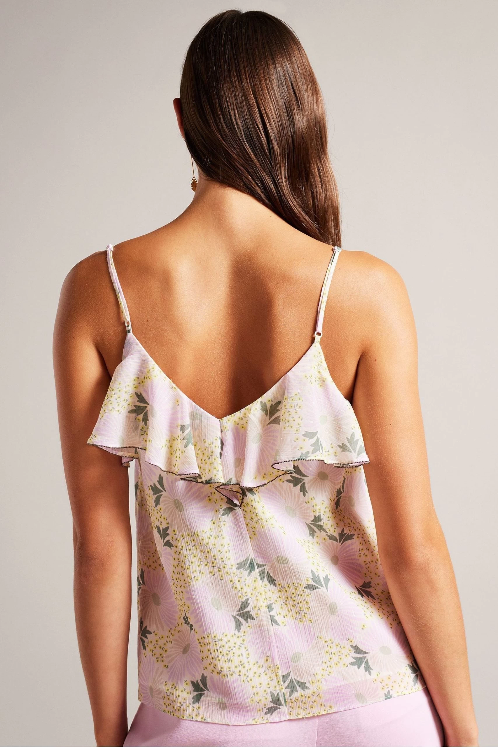 Ted Baker Yellow Shaunia Ruffle V-Neck Cami 4 Ted Baker Yellow Shaunia Ruffle V-Neck Cami - Image 2