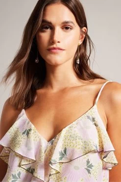 Ted Baker Yellow Shaunia Ruffle V-Neck Cami 10 Ted Baker Yellow Shaunia Ruffle V-Neck Cami -Ted Baker Shop 913733s4