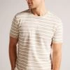 Ted Baker Brown Vadell Short Sleeved Regular Fit Striped T-Shirt 1 Ted Baker Brown Vadell Short Sleeved Regular Fit Striped T-Shirt -Ted Baker Shop 930767s