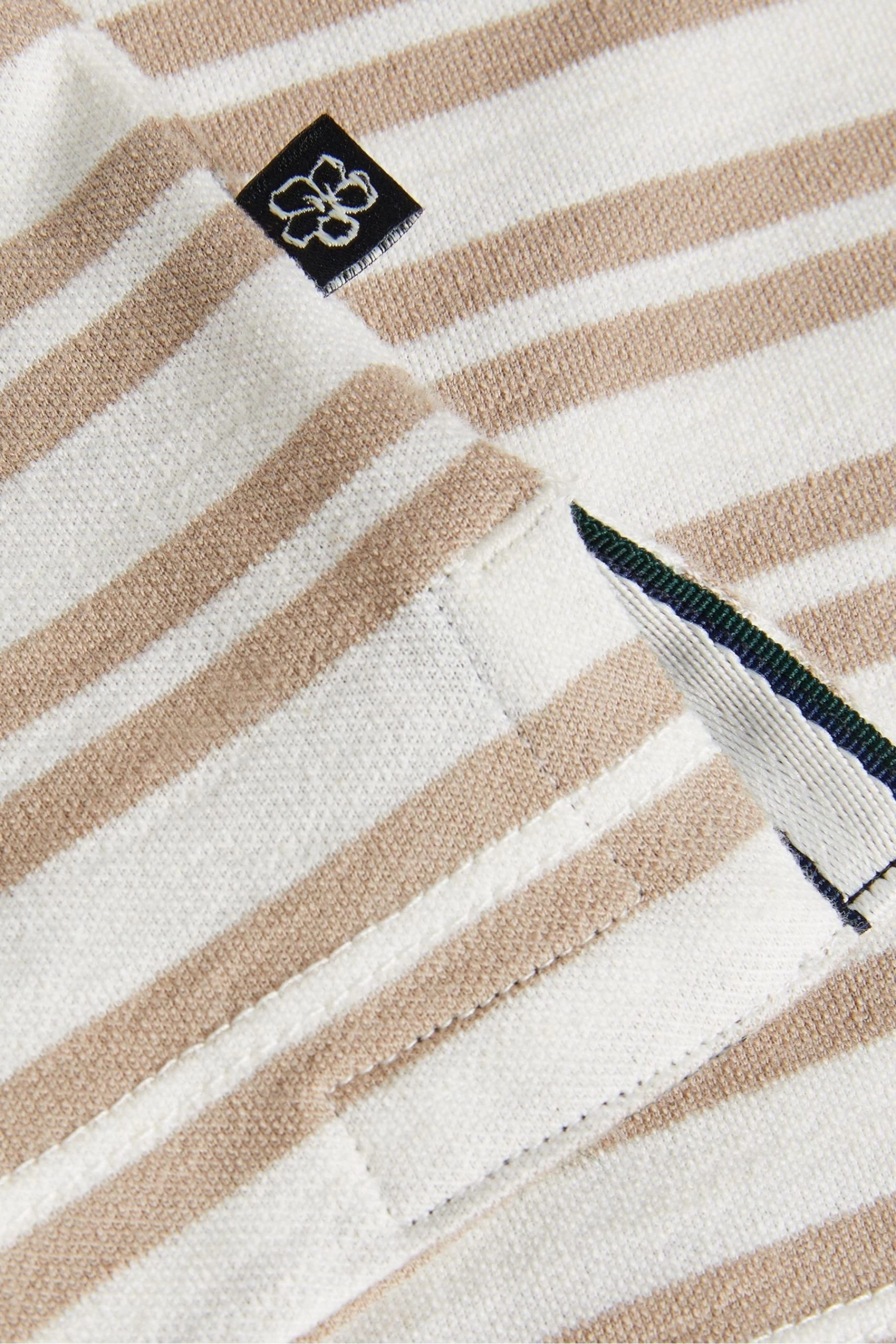 Ted Baker Brown Vadell Short Sleeved Regular Fit Striped T-Shirt 7 Ted Baker Brown Vadell Short Sleeved Regular Fit Striped T-Shirt - Image 5