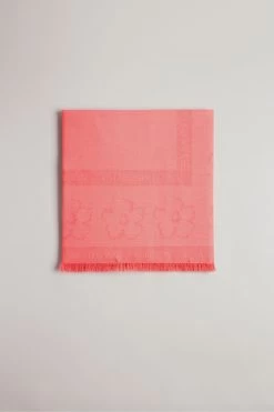 Ted Baker Pink Kemily Coral Magnolia Large Square Scarf