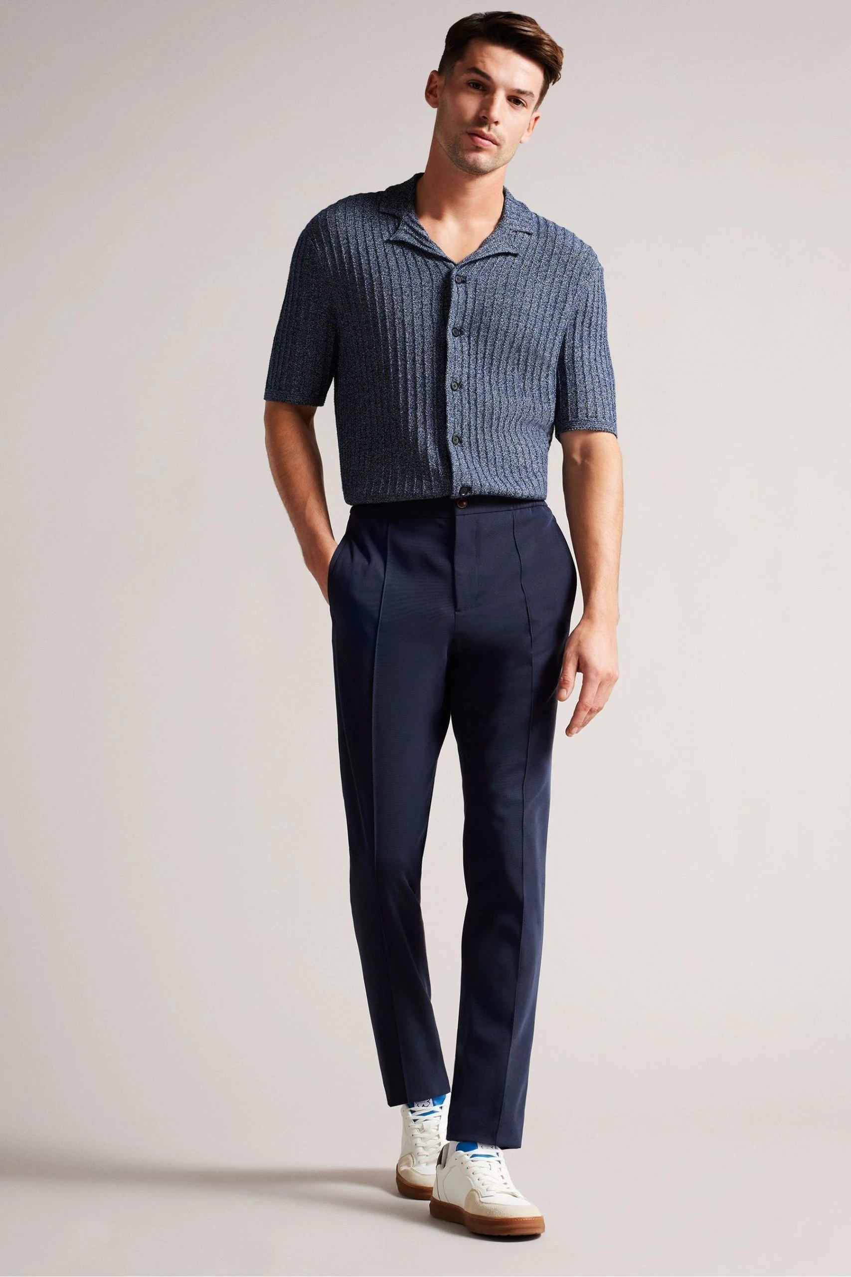 Ted Baker Blue Proof Short Sleeve Relaxed Fit Knitted Shirt 5 Ted Baker Blue Proof Short Sleeve Relaxed Fit Knitted Shirt - Image 3