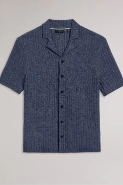 Ted Baker Blue Proof Short Sleeve Relaxed Fit Knitted Shirt 15 Ted Baker Blue Proof Short Sleeve Relaxed Fit Knitted Shirt -Ted Baker Shop 942766s6