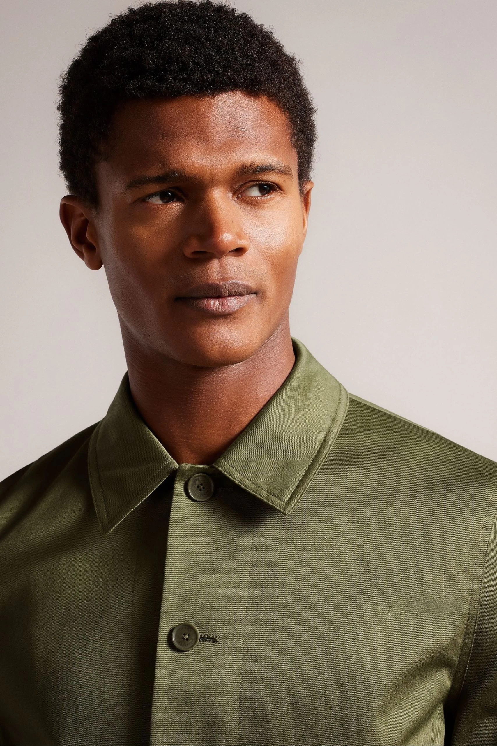 Ted Baker Green Lucianj Slim Fit Cotton Sateen Jacket 6 Ted Baker Green Lucianj Slim Fit Cotton Sateen Jacket - Image 4