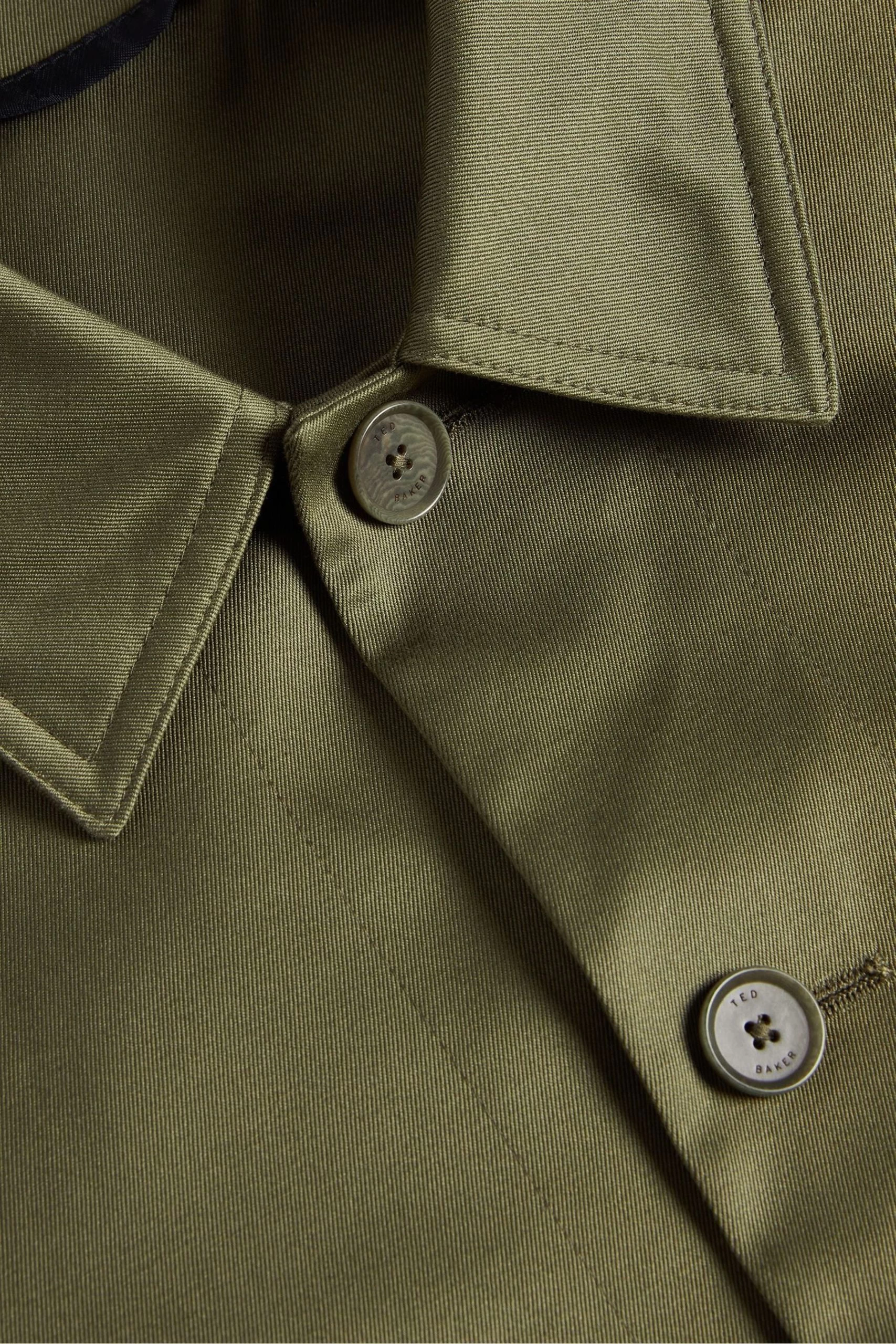 Ted Baker Green Lucianj Slim Fit Cotton Sateen Jacket 7 Ted Baker Green Lucianj Slim Fit Cotton Sateen Jacket - Image 5