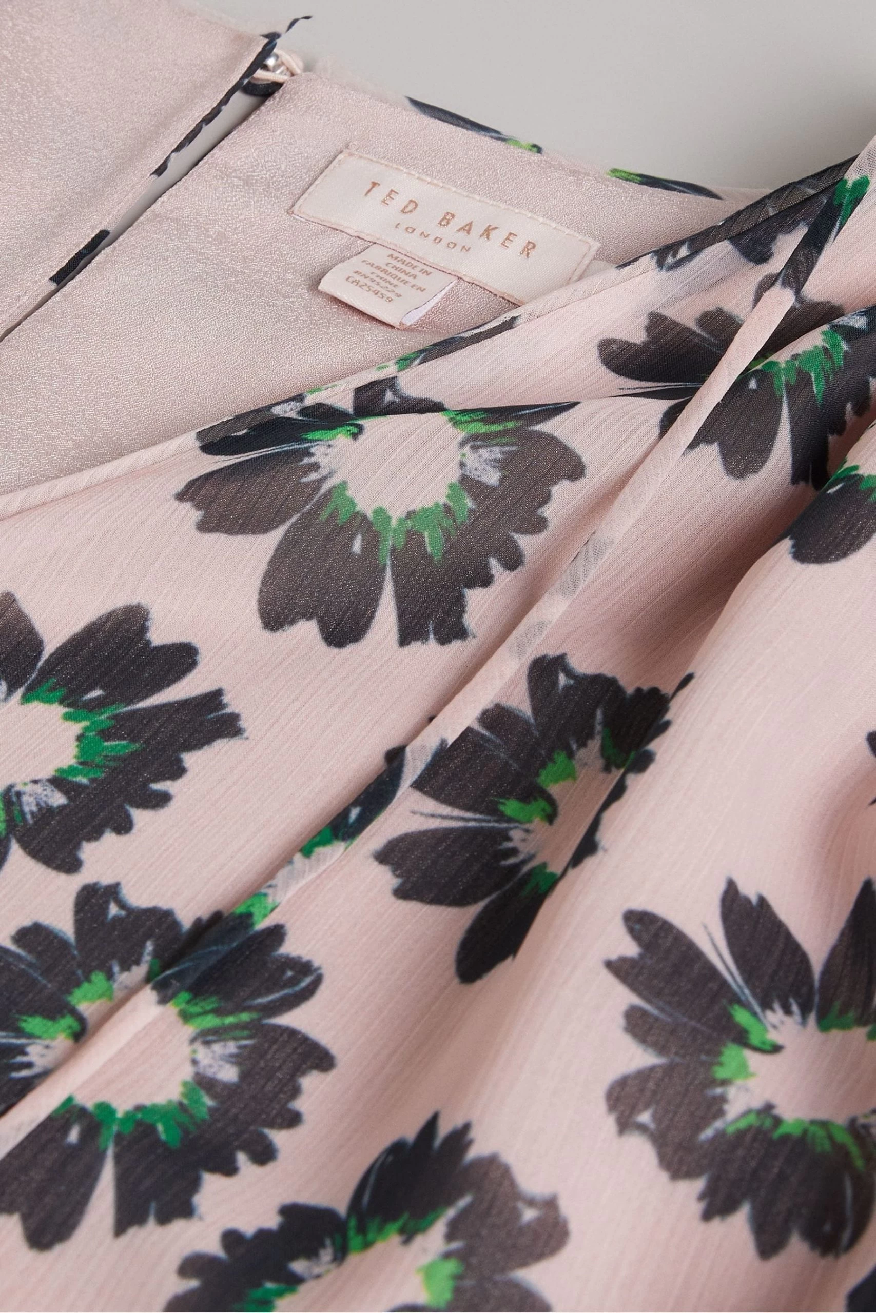 Ted Baker Pink Harlynn Split Sleeve Top With Neck Tie 8 Ted Baker Pink Harlynn Split Sleeve Top With Neck Tie - Image 6