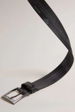 Ted Baker Crisic Black Stitch Detail Leather Belt -Ted Baker Shop 947575s3