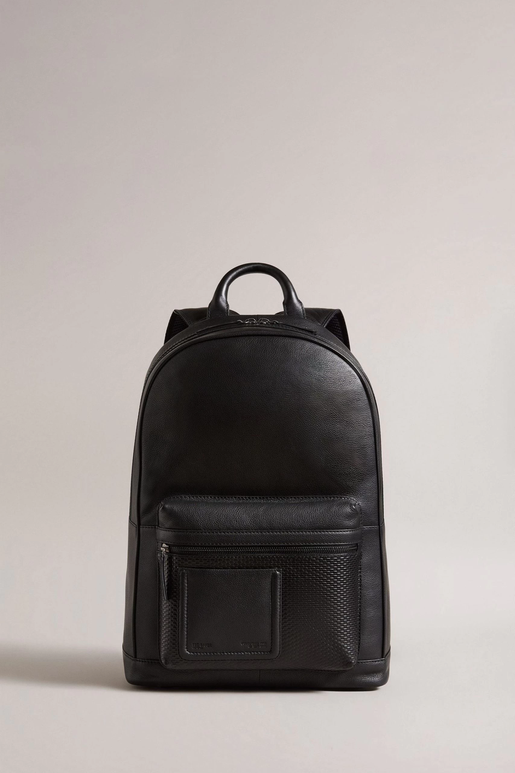 Ted Baker Convoy Black Texture Leather Backpack 3 Ted Baker Convoy Black Texture Leather Backpack