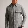 Ted Baker Grey Long Sleeves Wool Blend Overshirt 2 Ted Baker Grey Long Sleeves Wool Blend Overshirt -Ted Baker Shop 954003s