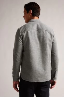 Ted Baker Grey Long Sleeves Wool Blend Overshirt 9 Ted Baker Grey Long Sleeves Wool Blend Overshirt -Ted Baker Shop 954003s2